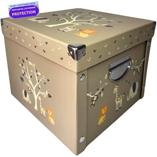 GroWings Baby Keepsake Box - Large Memory Storage for Newborns, Suitable for Boys and Girls, Strong, Durable, and Collapsible Gifts