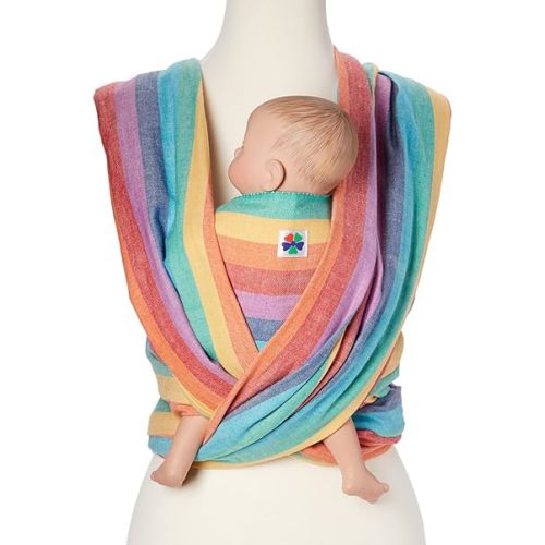 Hip Baby Wrap Woven Baby Carrier for Infants and Toddlers - Perfect for Baby Shower, Baby Sling Carrier Baby Wrap Carrier Baby Carriers Baby Wearing Carrier Baby Sling and Nursing Cover Summer Rainbow