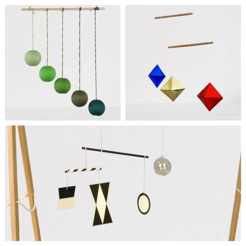 Set of 3x Montessori Mobile,  Octahedron Mobile, Munari Mobile, Gobbi Mobile, Newborn baby gift, Baby shower gift