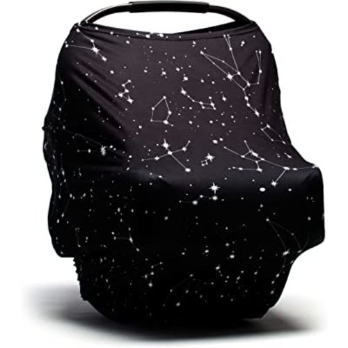 Baby - Baby Carseat Cover - Ultra Soft and Stretchy Nursing Cover - 6-in-1 Multi-Use Carseat Cover Boy - Essentials for Baby Boy Baby Girl or Gender Neutral (Constellation)