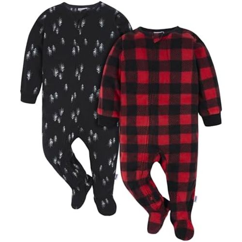 Gerber Baby Flame Resistant Fleece Footed Pajamas 2-pack