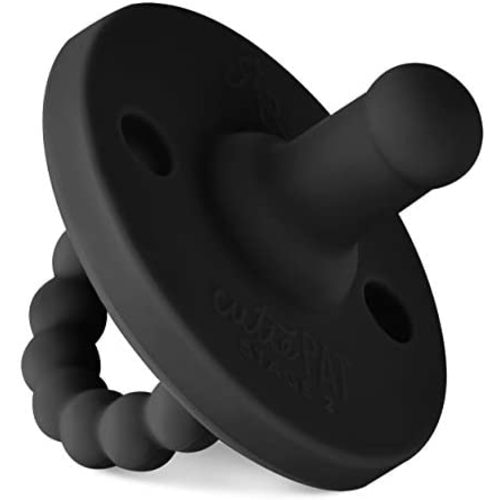 Amazon.com : Ryan & Rose Cutie PAT Pacifier Teether (Stage 2, Black) : Baby