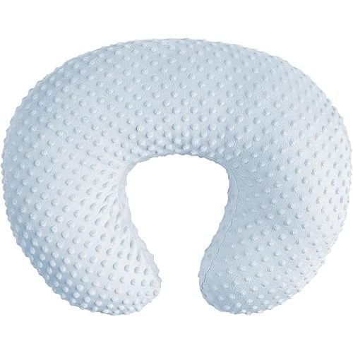 OWLOWLA Minky Nursing Pillow Cover, Breastfeeding Pillow Slipcover Fits Nursing Pillow for Baby Boy Girl(Baby Blue)