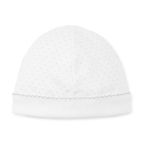 Personalized White/Silver New Kissy Dots Print Hat
