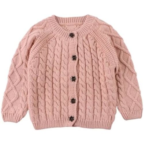 Baby Girls Sweater Toddler Knit Cardigan Kids Long Sleeve Cardigan Infant Crewneck Coat Fall Winter