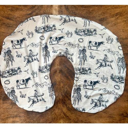 Western life baby boppy pillow cover