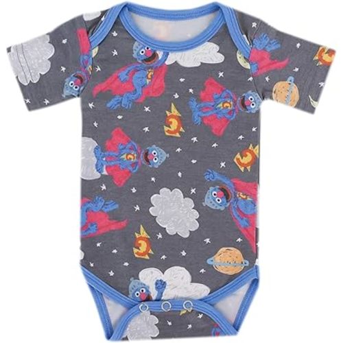 Copper Pearl Short Sleeve Bodysuit Baby: Ultra Soft Bodysuits for Newborns, Boys, Girls, and Infants - Stylish, Comfortable, Overlap Shoulders, Premium Knit Fabric - Super Grover, Newborn