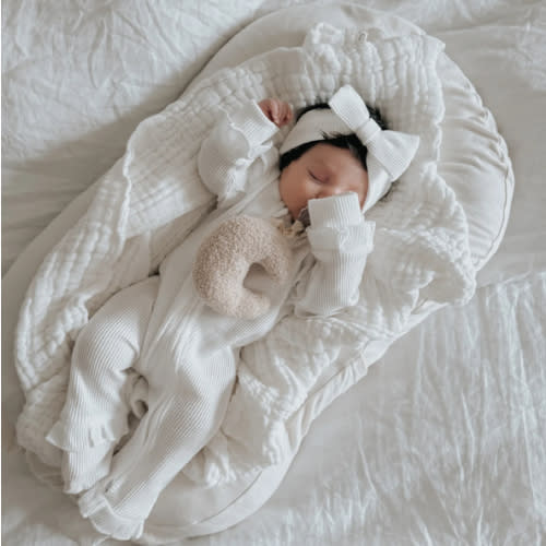 Luna + Luca Ruffle Waffle Set - White
