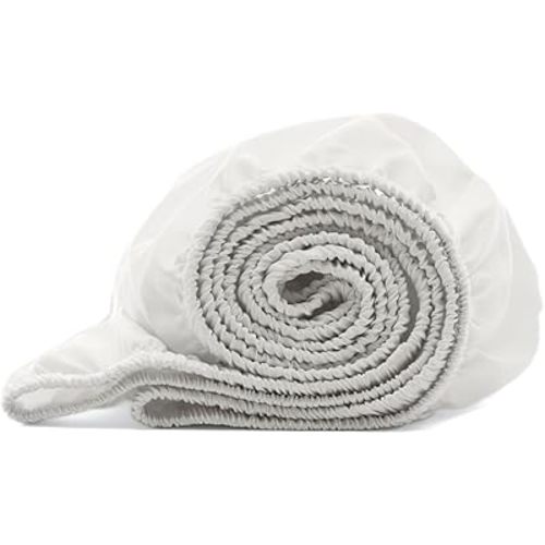 Boll & Branch Signature Hemmed Fitted Baby Crib Sheet for Boys and Girls - One Size, White - Toxin-Free, Soft, 100% Organic Cotton - Top-Stitched Elastic Band, Secure Fit for Standard Cribs