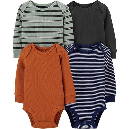 Simple Joys by Carter's Baby 4-Pack Long-Sleeve Thermal Bodysuit