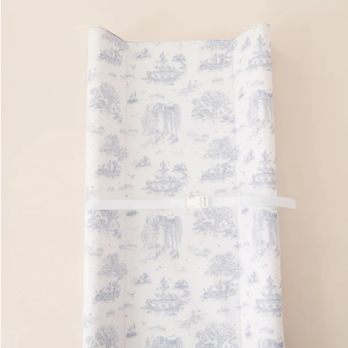 Spring Toile Blue Contour Change Pad | The Gilded Bird – The Gilded Bird US