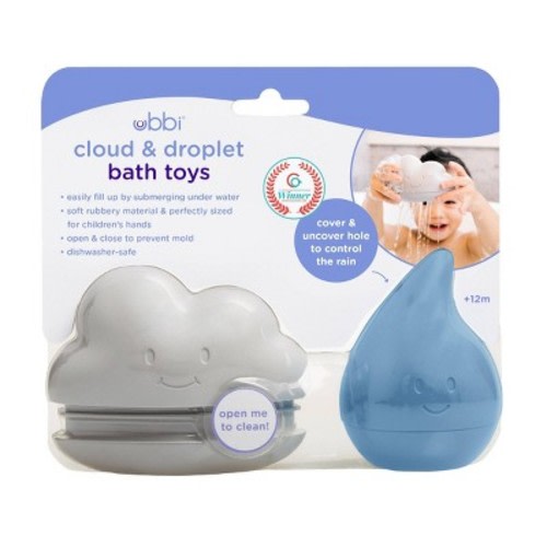 Ubbi Contemporary Cloud And Droplet Bath Squeeze Toy