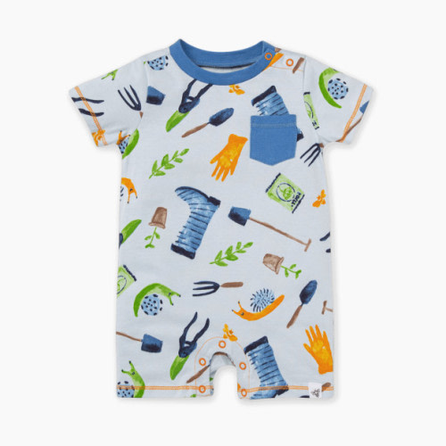 Burt\'s Bees Baby Garden Goods Romper, 100% Organic Cotton - Garden Goods, 0-3 M
