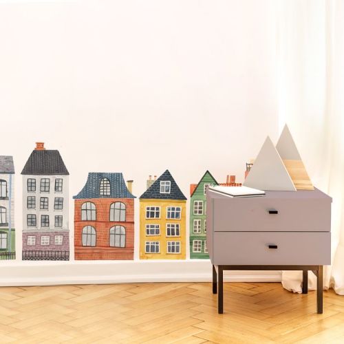 Mej Mej Medium Village Peel & Stick Wall Decals Kit