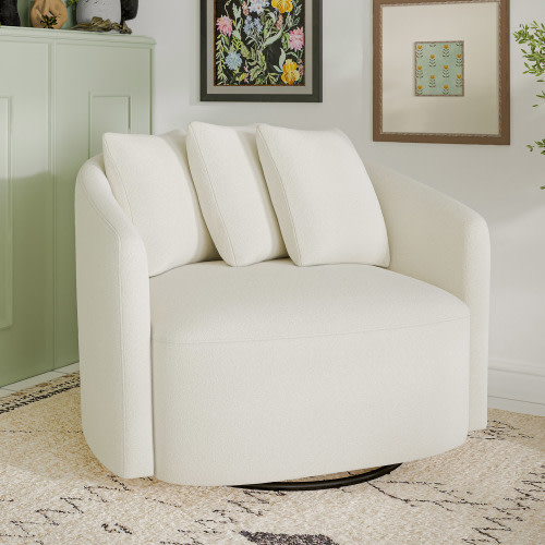 Beautiful Drew Chair by Drew Barrymore, Cream Bouclé