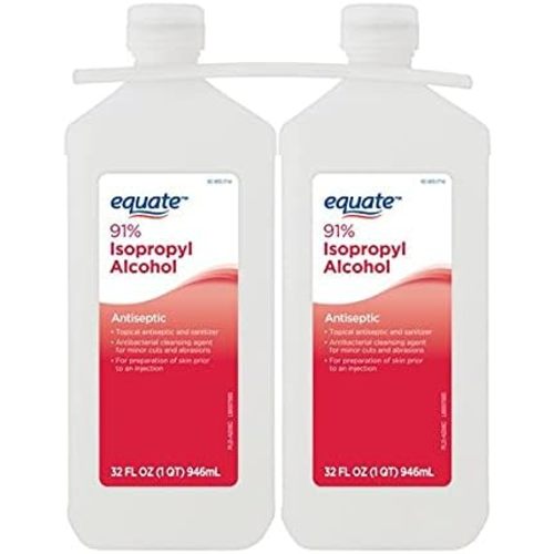 91% Isopropyl Alcohol Liquid Antiseptic, 32 fl oz, Twin Pack