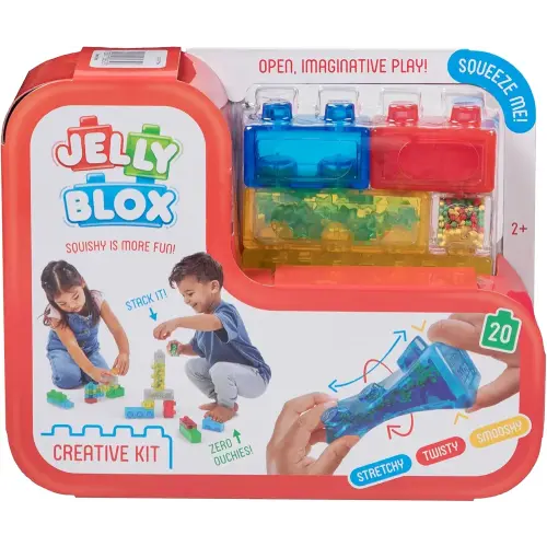 Goliath Jelly Blox Creative Kit | Includes 20 Blocks | Toddler & Preschool Building Blocks Kids Can Squeeze, Stretch, Squish | Safety Tested & Ouch-Free | Tactile, Sensory Play Toy for Ages 2+