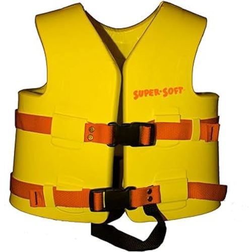 TRC Recreation Super Soft Child Size X Small Life Jacket USCG Approved Vinyl Coated Foam Swim Vest for Kids Swimming Pool and Beach Gear, Marina Blue