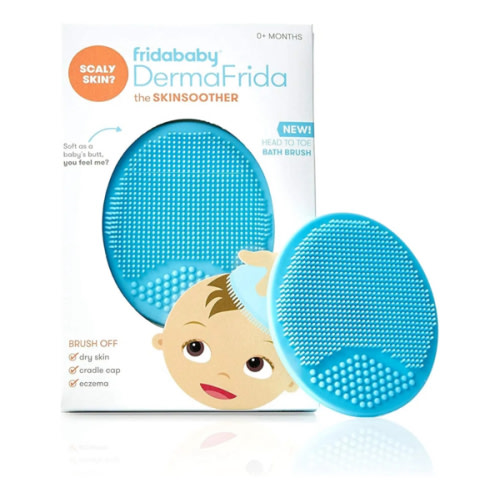Frida Baby DermaFrida The SkinSoother Baby Bath Brush | Cradle Cap Brush for Babies, Baby Essential for Dry Skin, Cradle Cap Treatment and Eczema | 1 Pack