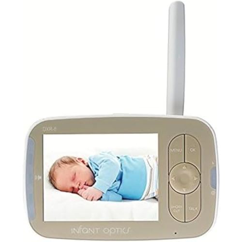 Infant Optics DXR8 v1.80 StandAlone Monitor Unit with 2X Micro-USB Power Cables Without Camera Unit MicroUSB Adapter and Battery, White