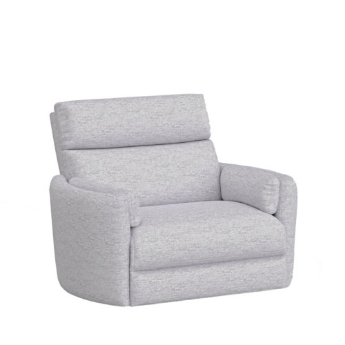 Upholstered Extra Wide Glider Power Recliner with Round Arms