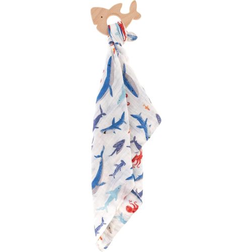 Stephen Joseph Muslin Lovie with Teether, Shark