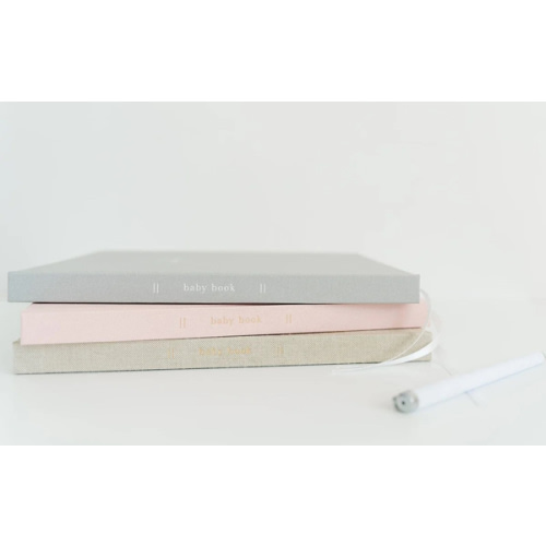 Linen Baby Book - Oat