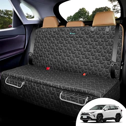 Back Seat Pet Cover for Dogs for SUV, Waterproof Backseat Cover for Dogs in Car Heavy Durable Car Seat Covers for Dogs with Side Flap, Non Slip Dog Bench Seat Covers for SUV,Jeeps,RAV4,CR-V