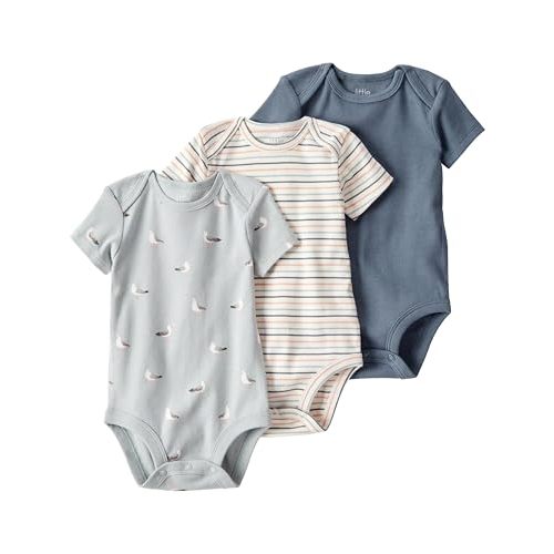 little planet by carter's Unisex 3-pack Short Sleeve Bodysuits Made With Organic Cotton