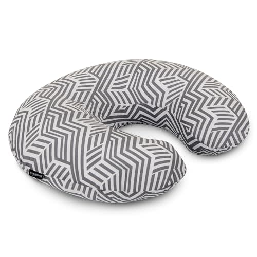 Dream On Me Beeboo Nursing Pillow And Positioner, Breastfeeding And Bottlefeeding , Removable And Washable Pillow Cover, Soft And Breathable Fabric, Black And White