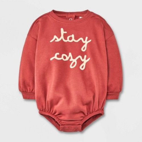 Grayson Collective Baby Bubble Graphic Romper - Red, Size: 0-3M