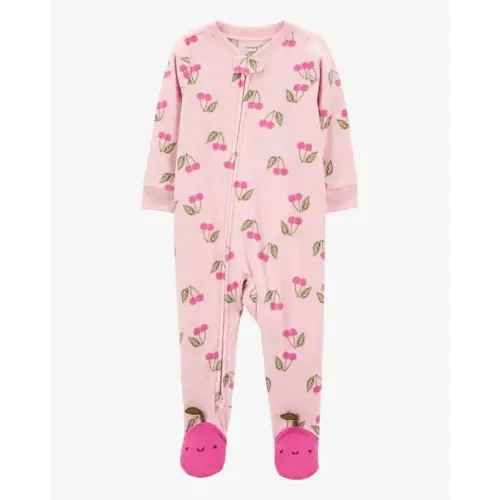 Baby 1-Piece Cherry Fleece Footie Pajamas - Carter's | Carter's