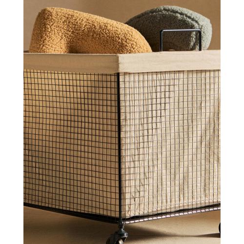 CHILDREN’S METAL BASKET WITH WHEELS