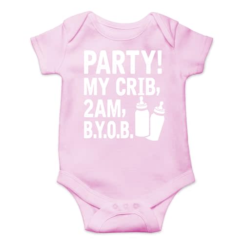 AW Fashions Party! My Crib, 2 AM, B.Y.O.B. Baby Bodysuit Cute Newborn Baby Girl or Boy Clothes Romper