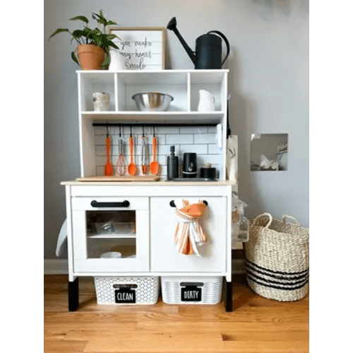 Functional Montessori Kids Kitchen (With Working Sink) IKEA Hack!