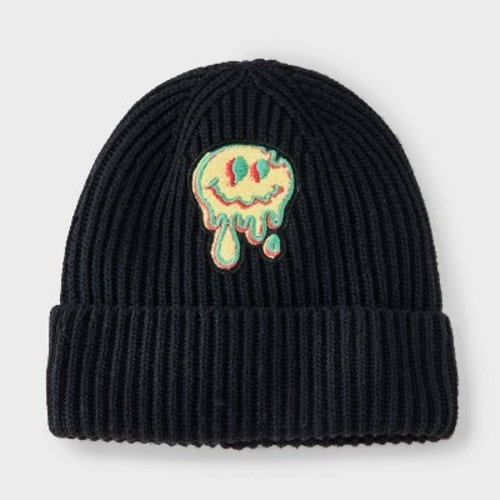 Kids' Skull Patch Beanie Hat - art class™ Black