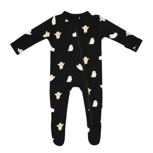 Zippered Footie in Boo