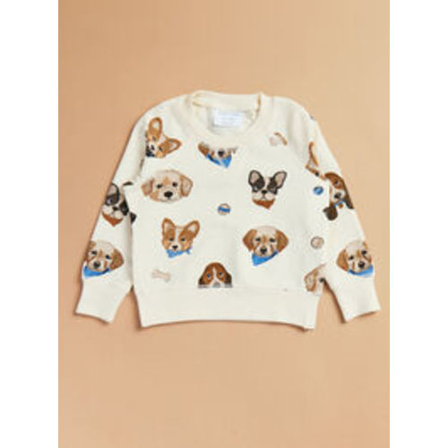 Puppy Pals Crewneck Set in Ivory | Tullabee