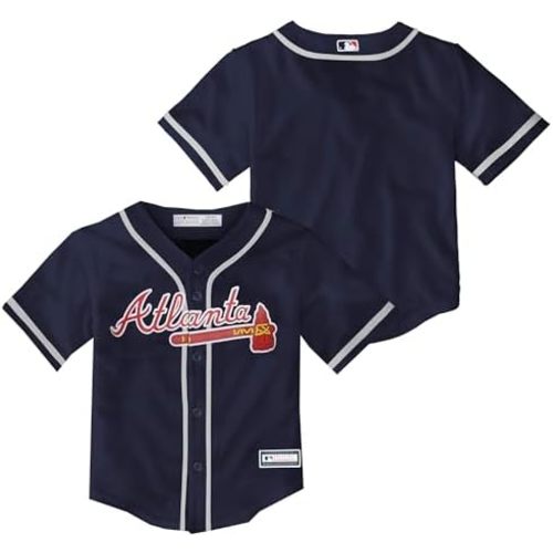 Atlanta Braves MLB Baby Infants 12-24 Months Navy Alternate Official Team Jersey