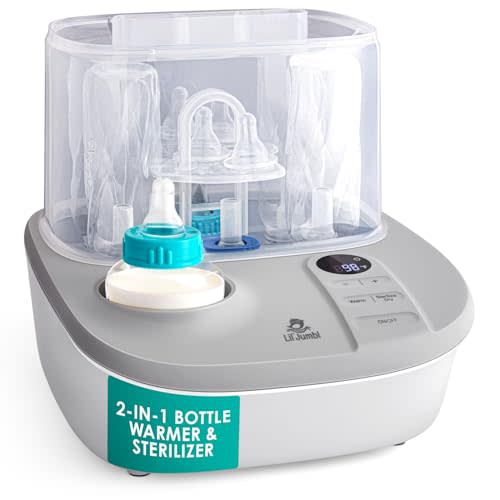2-in-1 Baby Bottle Warmer & Sterilizer Dryer | Sterilizes, Steams & Dries Accessories | Warms & Defrosts Milk & Formula | Temperature & Timer | Auto Shut-Off