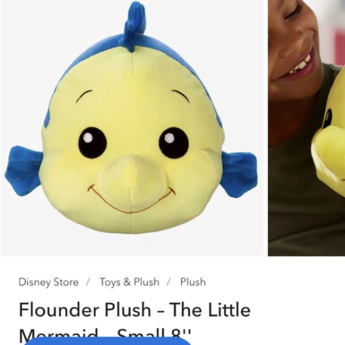 Flounder Plush – The Little Mermaid – Small 8'' | Disney Store
