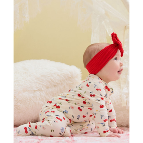 Very Cherry Footie in Red | Tullabee