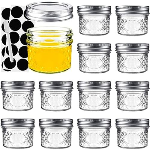 Amazon.com: asika Mini Canning Jars 4 oz With Lids, Small Glass Jars (12 pack)