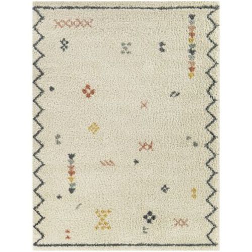 7'10"x10' Eila Geometric Shag Kids' Rug Cream - Balta Rugs