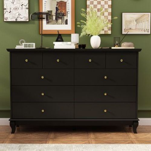 Famapy 10 Drawers Dresser With Round Handles
