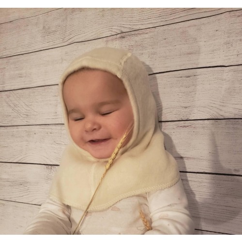 Organic Merino Wool Balaclava Hat: Kids Neck Cover