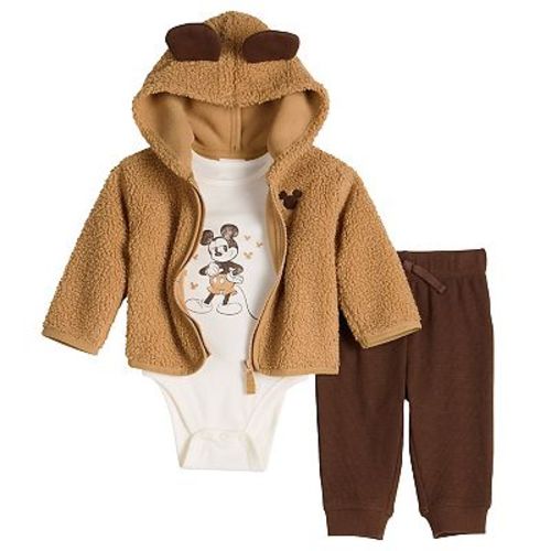 Baby Jumping Beans® Disney's Mickey Mouse 3-pc. Hoodie, Bodysuit & Pants Set