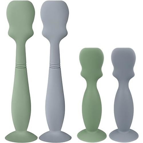 4 Pack Baby Diaper Cream Brush, Diaper Cream Spatula Applicator Silicone Baby Butt Paste Spatula for Babies, Newborn, 2 x Large Size, 2 x Small Size (2 x Sage, 2 x Ether)