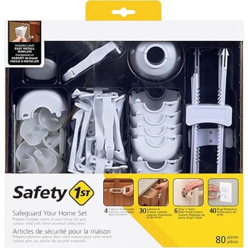 Safety 1st Home Safeguarding and Childproofing Set (80 Pcs), White
