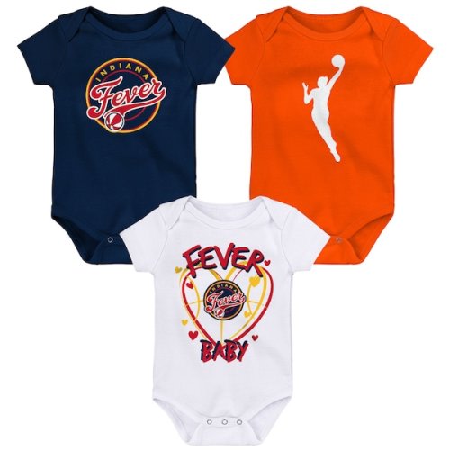Newborn Indiana Fever  Outerstuff Slide Home 3-Piece Creeper Set